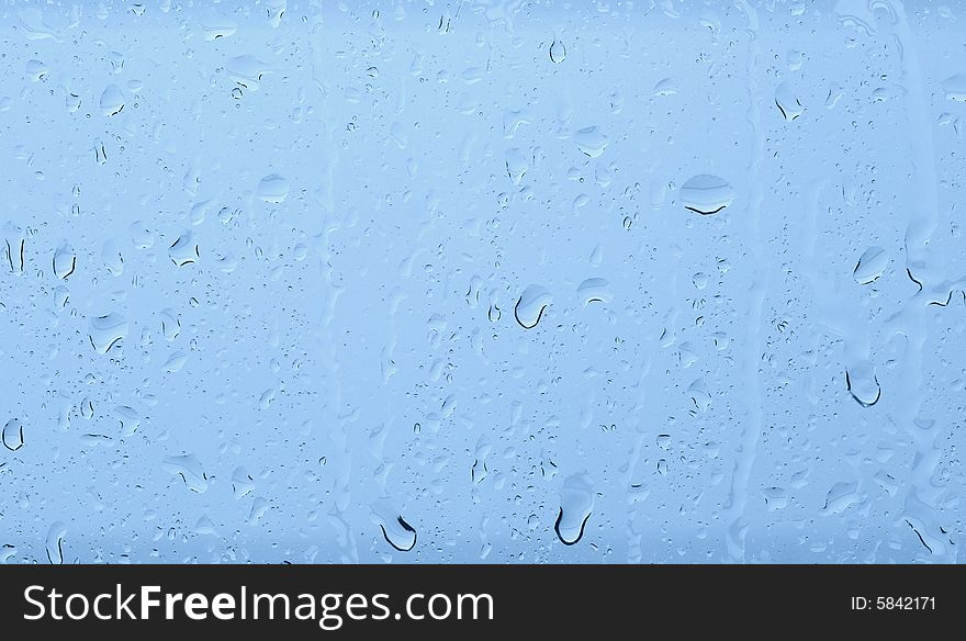 A picture of water drops on window. A picture of water drops on window