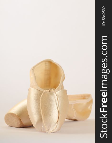 Close-up ballet pastel pointe isolated