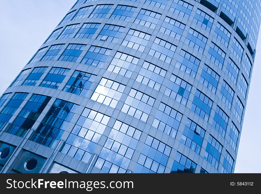 View business centre in blue