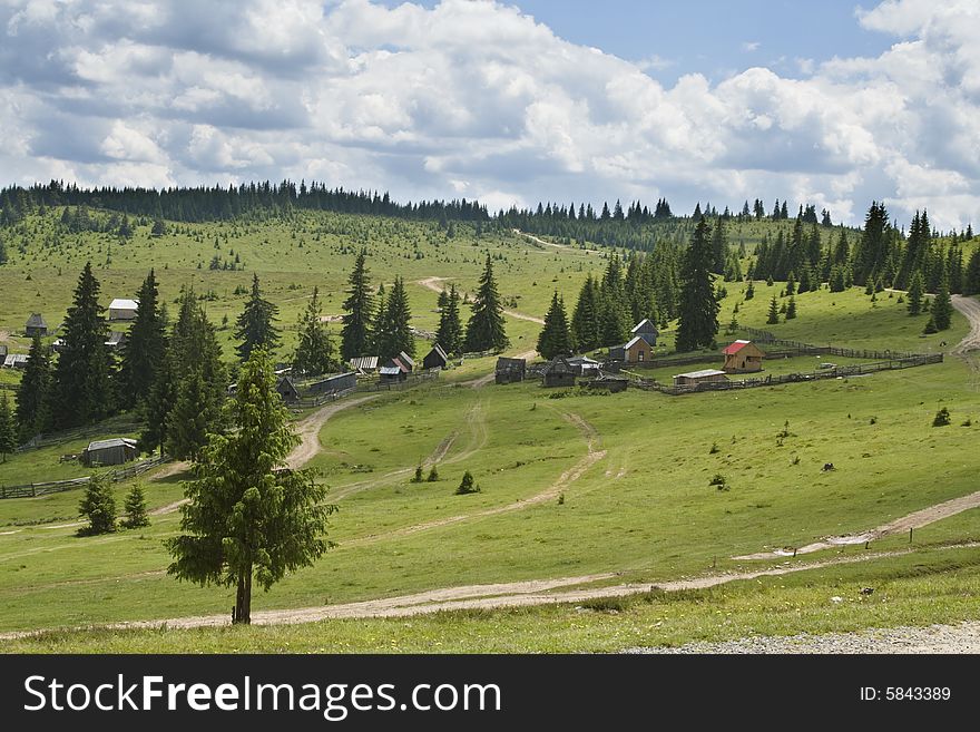 Rural landscape in Apuseni Mountains ,Transylavnai,Romania.