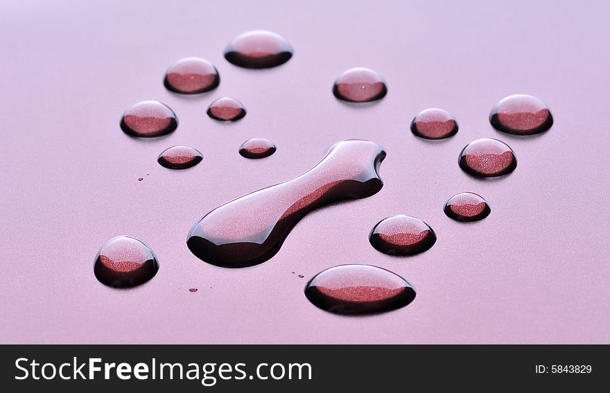 Close up of water drops on background