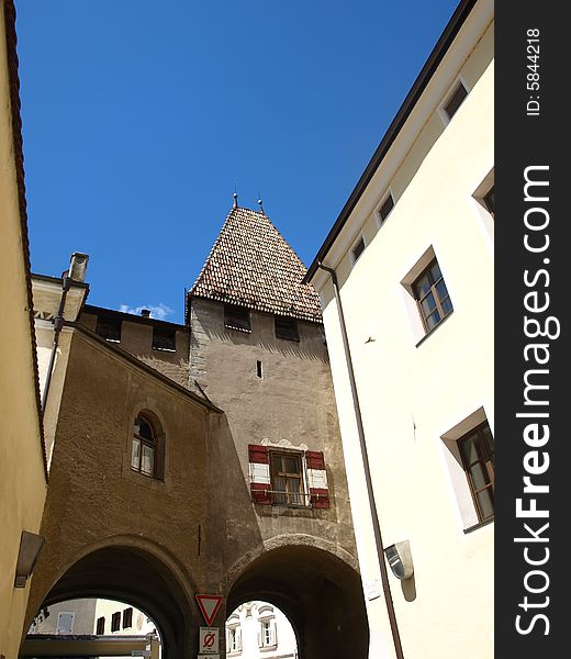 A guard tower on the ancient walls of Bressanone