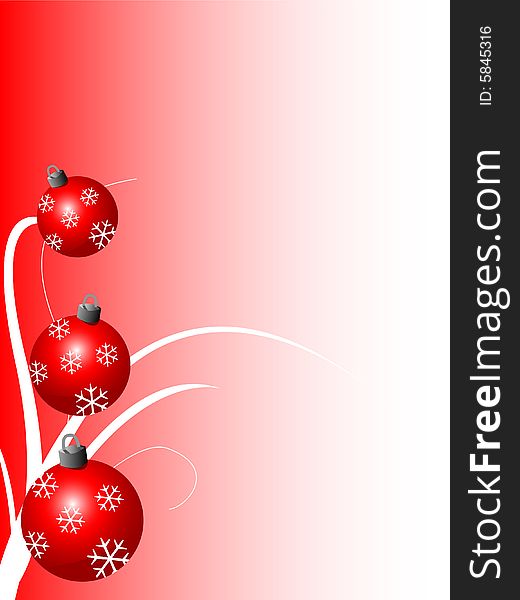 Red christmas background, vector illustration