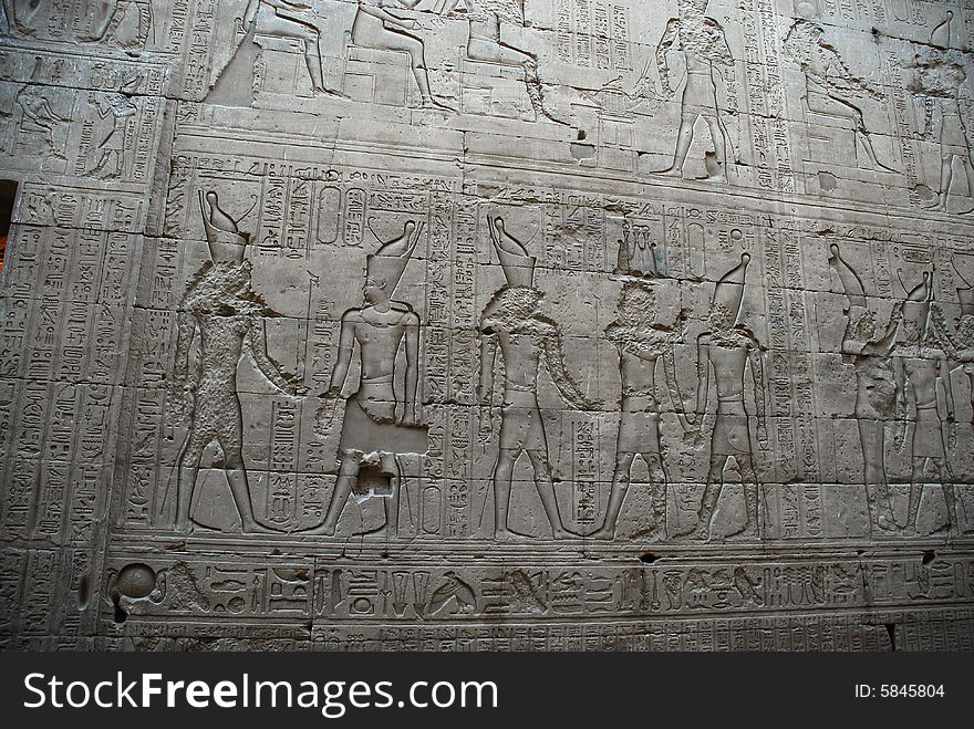 A photo of ancient egyptian script in Luxor