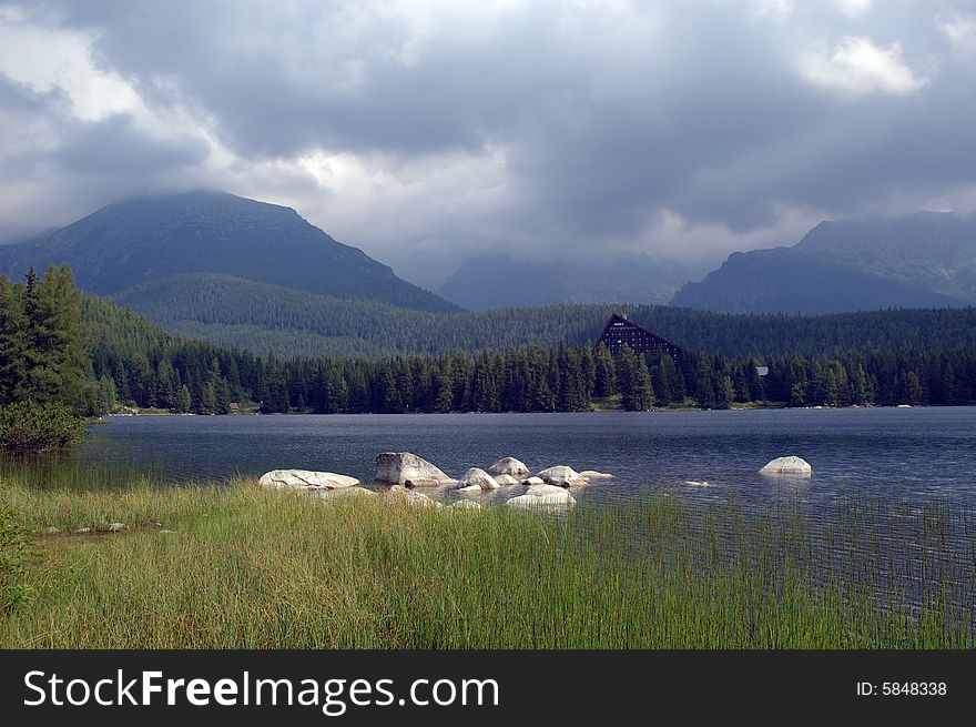 Lake placed in Slovakia mountains. Lake placed in Slovakia mountains