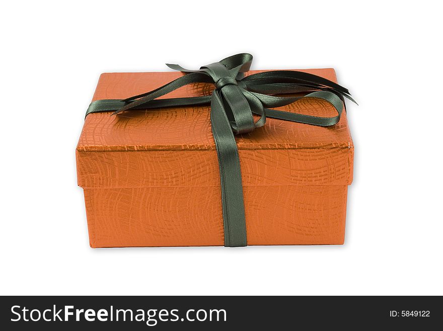 An isolated box with a gift inside, suggestion of gift, surprise, celebration and so on. An isolated box with a gift inside, suggestion of gift, surprise, celebration and so on