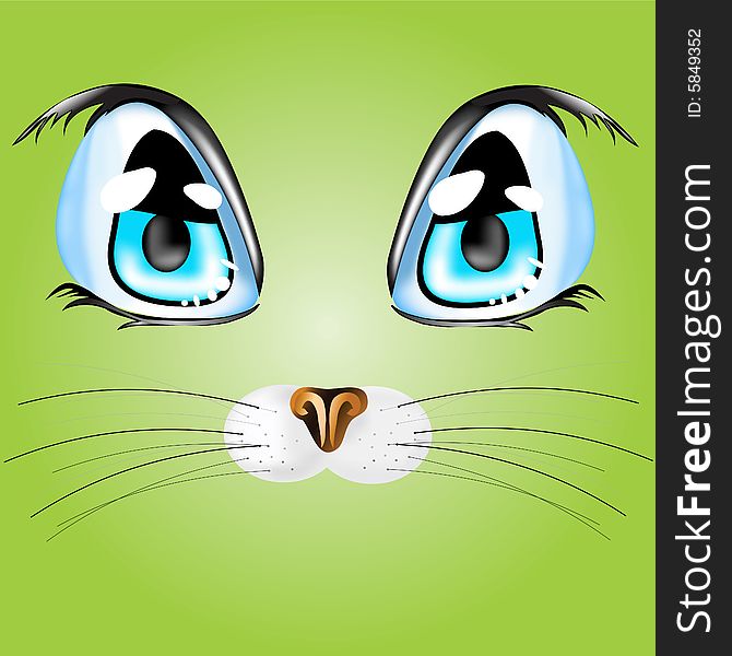 Vector illustration with cat`s eyes