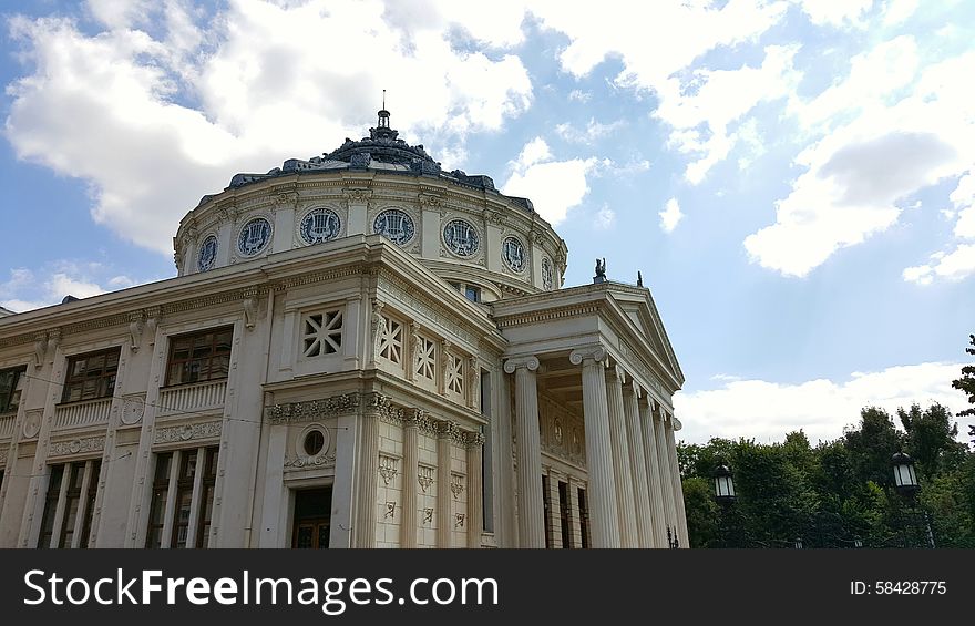 The Athenaeum Concert Hall in Bucharest. The Athenaeum Concert Hall in Bucharest