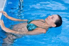 A Beautiful Woman Relaxing In The Pool Royalty Free Stock Photo A Beautiful Woman Relaxing In The Pool Royalty Free Stock Photo