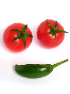 Green Chili With Tomatoes Stock Images Green Chili With Tomatoes Stock Images