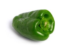 Green Pepper Wet Stock Photos