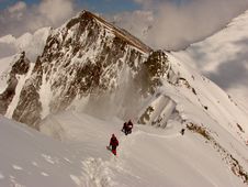 Mountaineers In Carpathian Mountains Stock Images Mountaineers In Carpathian Mountains Stock Images