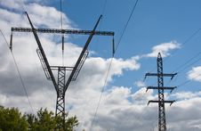 Power Transmission Transmission Towers Stock Image