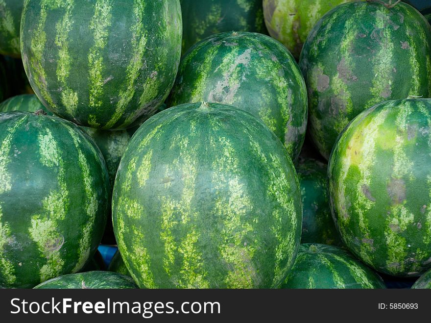 Watermelons On The Market