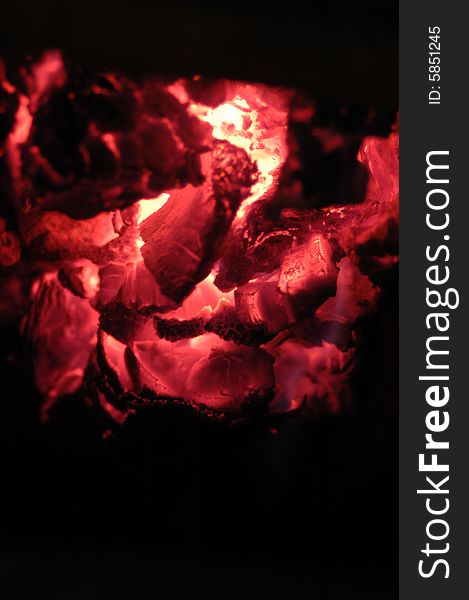 Abstract background with the live coals