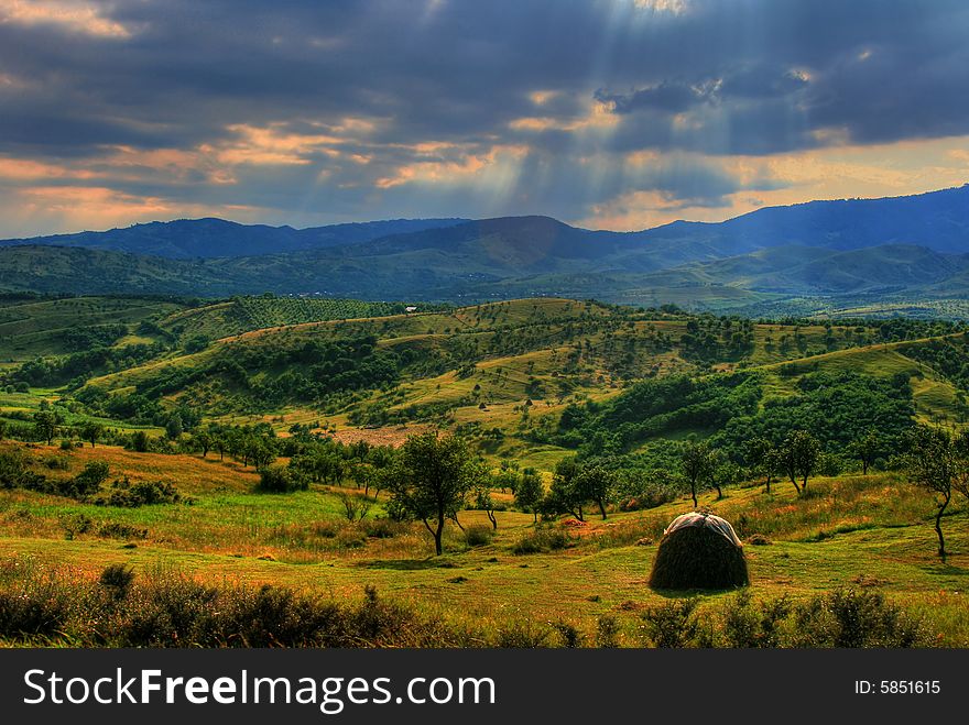 Country side landscape - near the Carpathian mountains