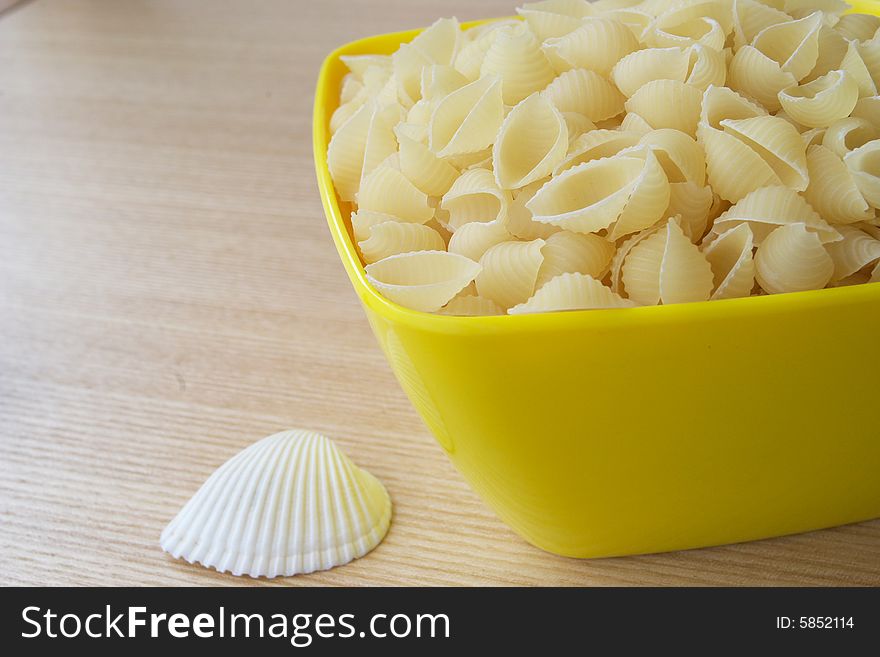 A bowl full of shell. A bowl full of shell