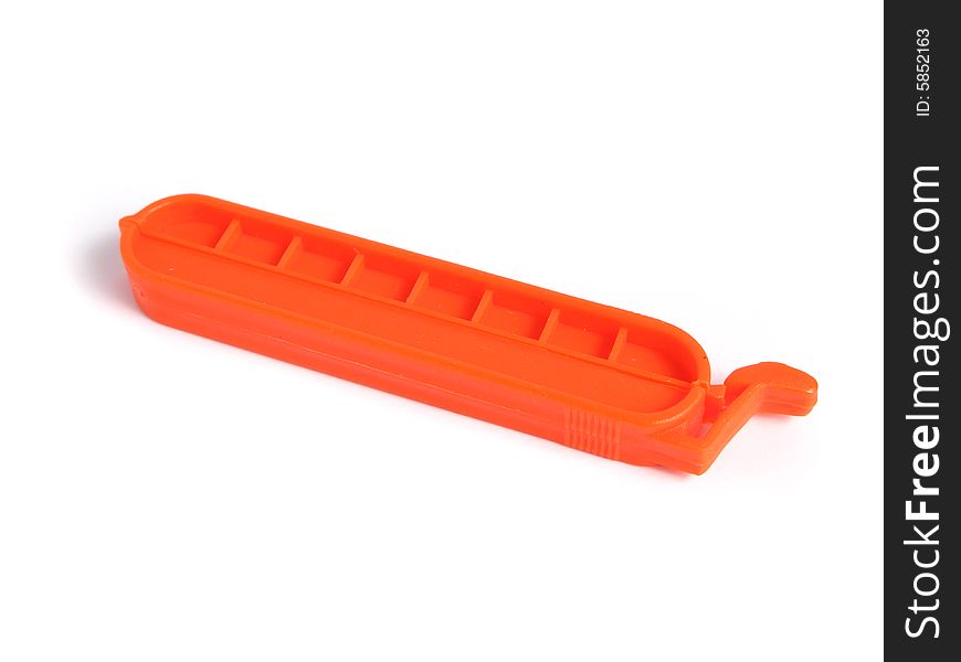 Orange Clip for food Bags  in various colors on white background