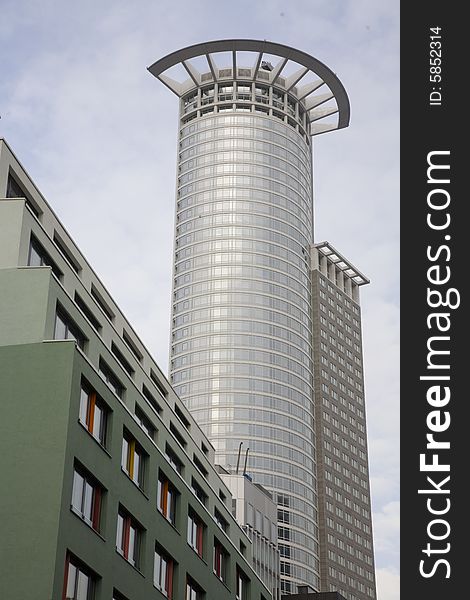 Image of a modern skyscraper in Frankfurt. Image of a modern skyscraper in Frankfurt