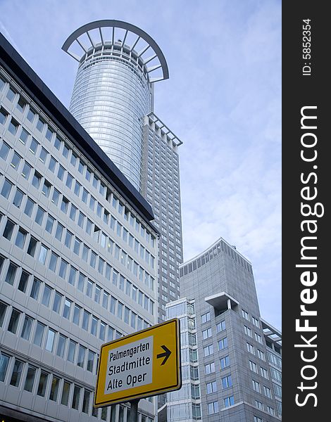 Image of a modern skyscraper in Frankfurt. Image of a modern skyscraper in Frankfurt