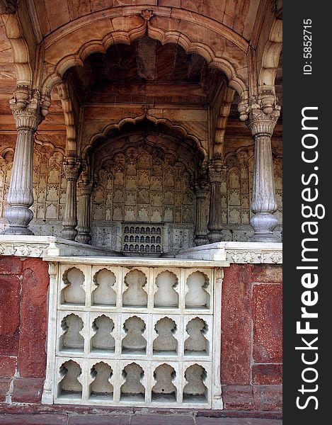 Architectural view of Red fort-Old Delhi-India. Architectural view of Red fort-Old Delhi-India.