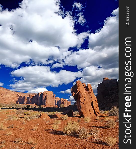 The Monument Valley Navajo Tribal Park in Utah