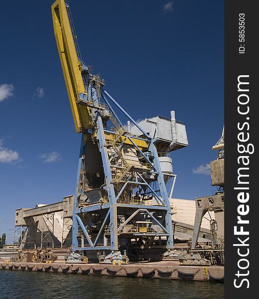 Photo of gantry cranes in GdaÅ„sk Poland