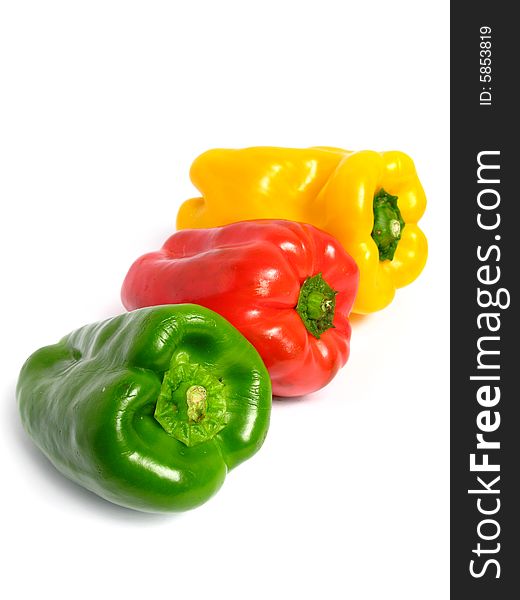 Three color peppers