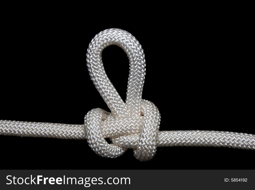 Sea knot close up isolated on a black background