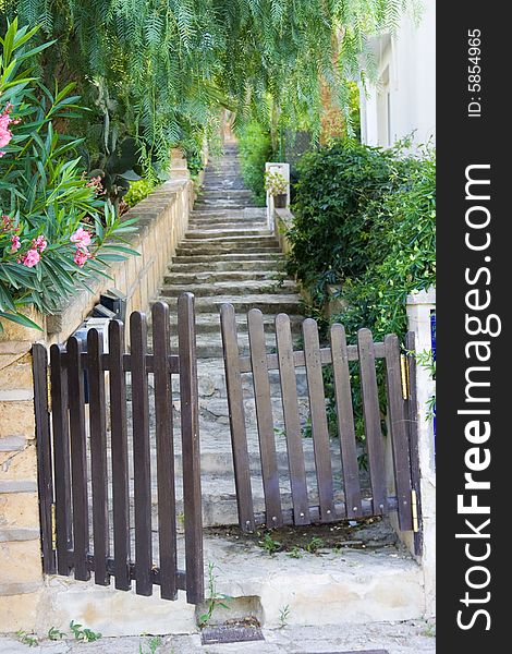 Entrance of a mediterranean house in Majorca