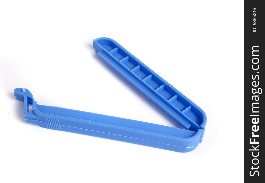 Blue Clip for food Bags  in various colors on white background