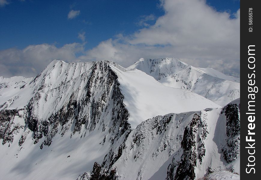 Sunny ridges in Fagaras Mountains. Sunny ridges in Fagaras Mountains