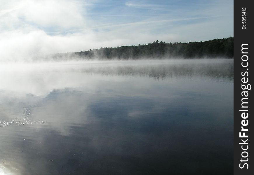 Mist Rising From Lake