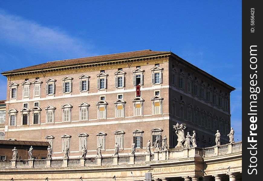 John Paul II last news year day speach at his vatican house window pope home rome the pope is at the window. John Paul II last news year day speach at his vatican house window pope home rome the pope is at the window