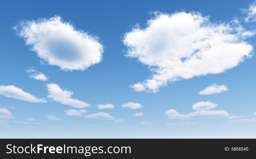 Beautiful summer cloudscape. Fractal image. Beautiful summer cloudscape. Fractal image