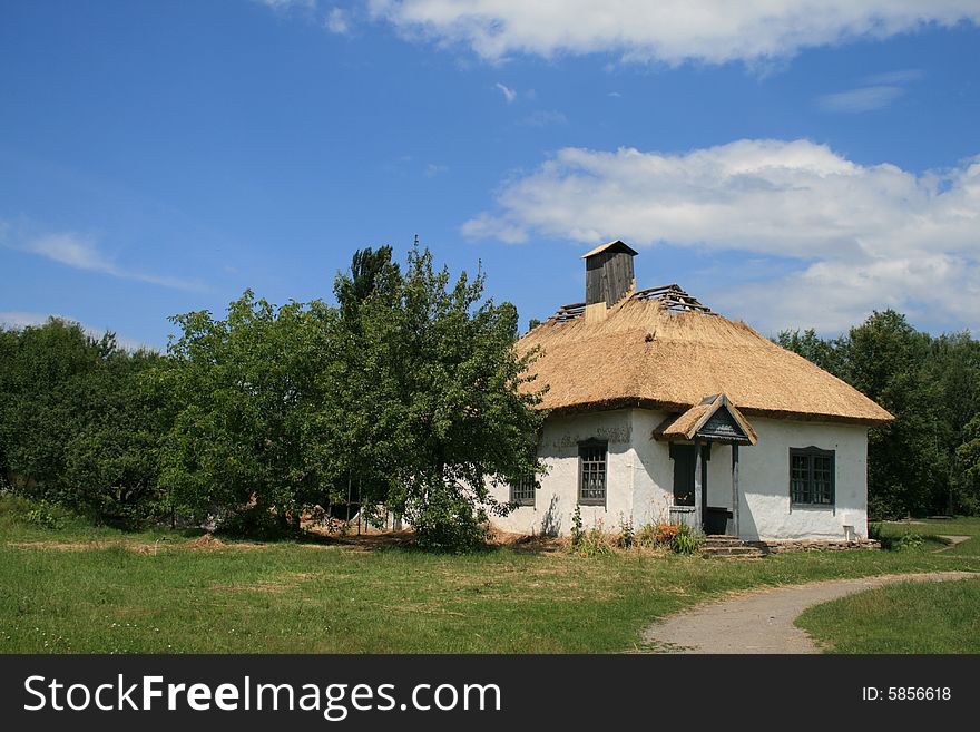 The ancient house worth in a museum open-air