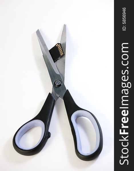 Scissors And Usb Flash Memory