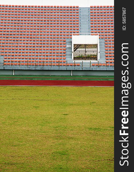 Empty Stadium and soccer field