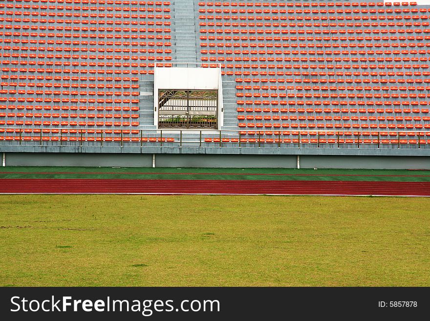 Empty Stadium and soccer field