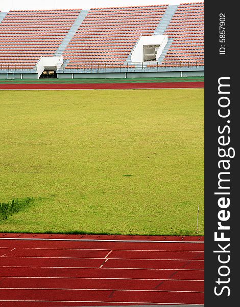 Stadium and soccer field