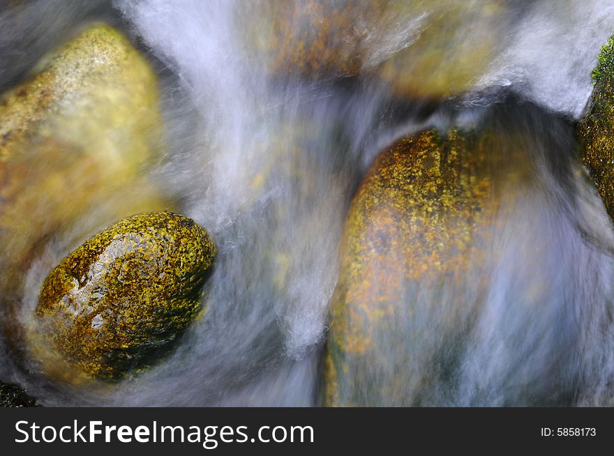 Small pebbles in the river Vicdessos