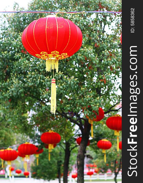 Red lantern in Chinese's holiday. Red lantern in Chinese's holiday