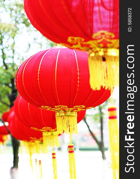 Red lantern in Chinese's holiday. Red lantern in Chinese's holiday