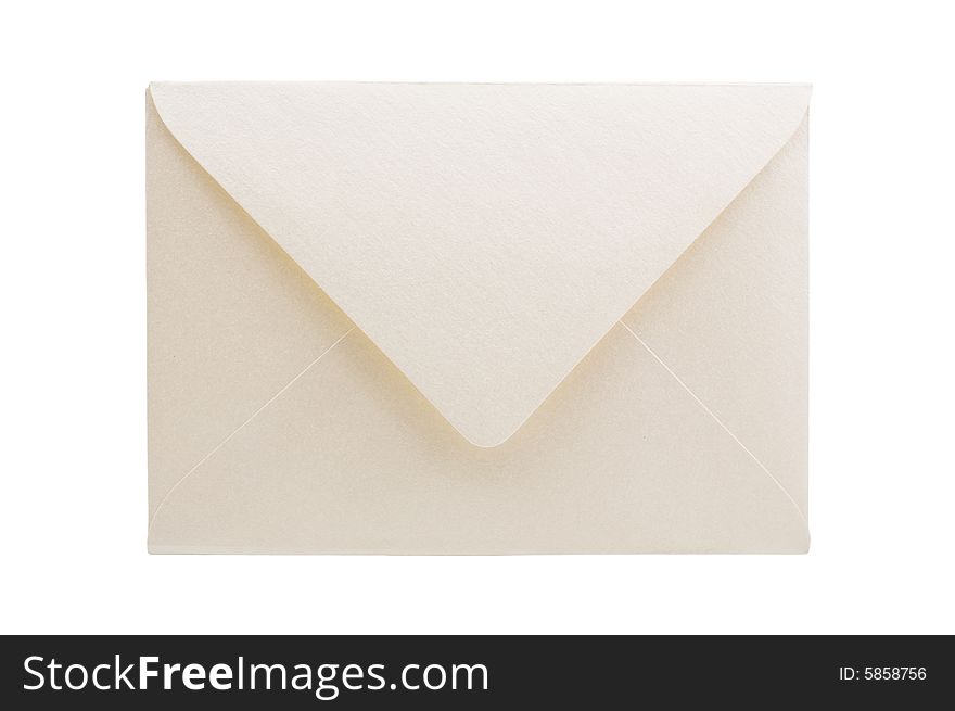 White envelope isolated.