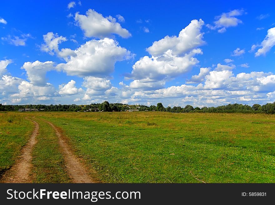 Road Under Blue Sky