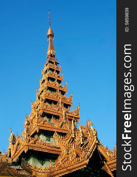 Temple of Grand Palace in Mandalay (Myanmar)