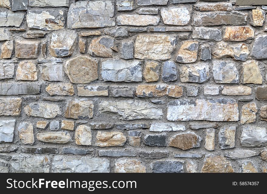 Stone wall background closeup view