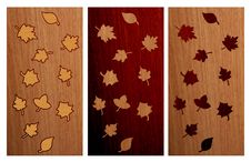 Wood Autumn Leaves Compositions Royalty Free Stock Image Wood Autumn Leaves Compositions Royalty Free Stock Image