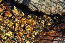 Pebbles In Mountain Stream Royalty Free Stock Photos