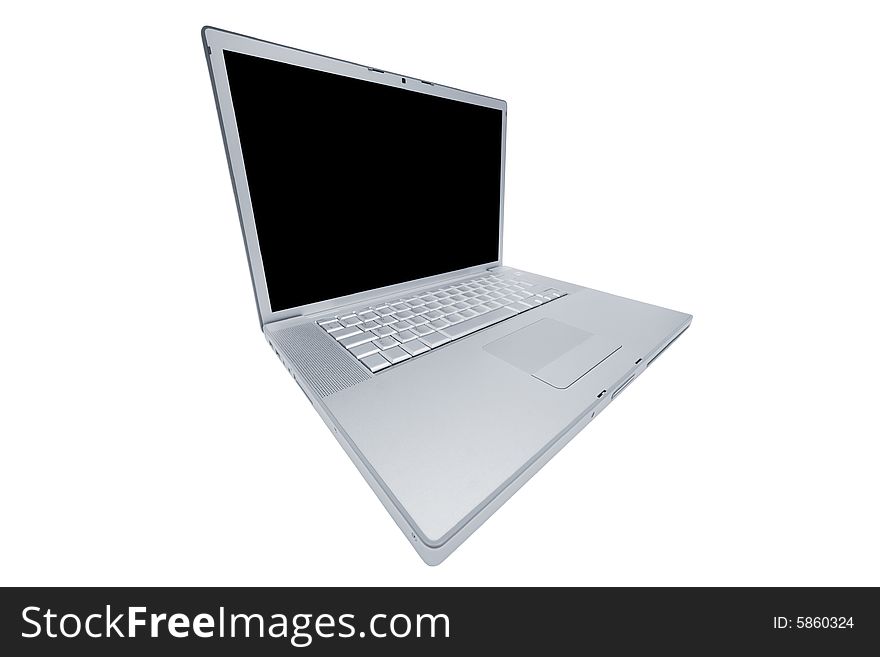 Modern and stylish laptop on a white background